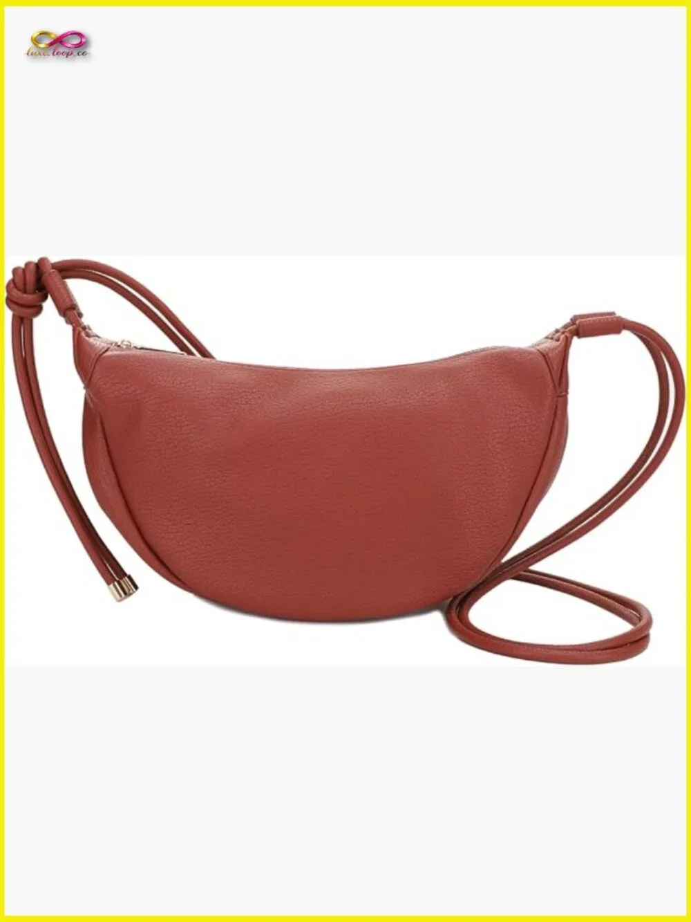 Vegan Leather Convertible Hobo Crossbody Bag Crescent Shoulder Purse Minimalist